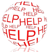 CV Conseils : globe avec des inscriptions help me dessus